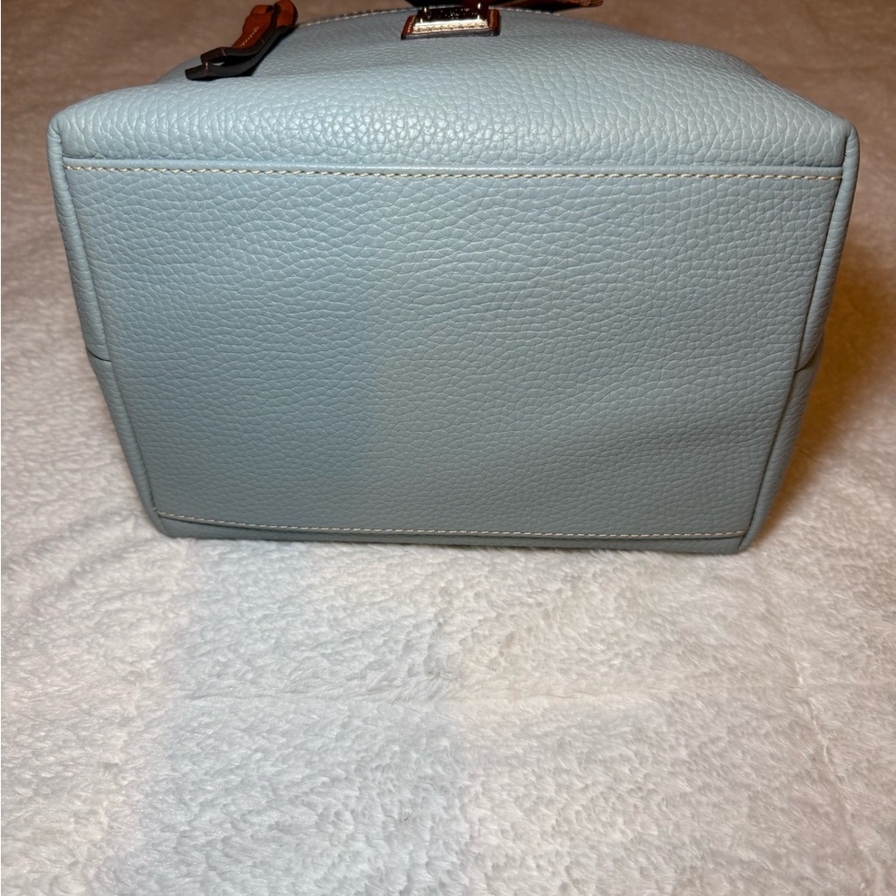 Dooney & Bourke Blue and Brown Shoulder Bag with matching wristlet - Picture 7 of 15